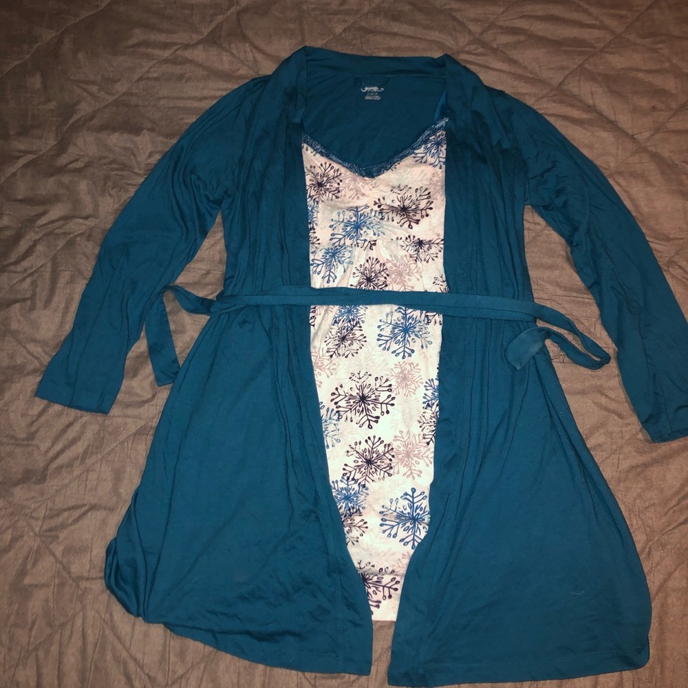 Maternity and Nursing nightgown with matching robe